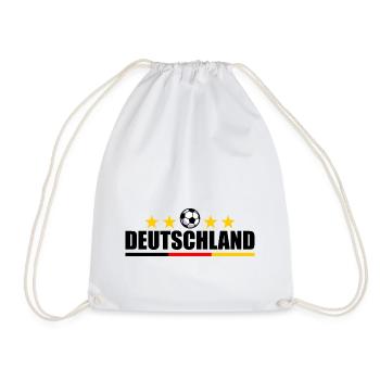 Fußball Deutschland Deutsche Flagge - Turnbeutel - Weiß - Vorne