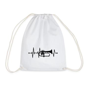 Flugelhorn Heartbeat Orchestra Musiciens Musique de cuivres - Sac de sport léger - blanc - Devant