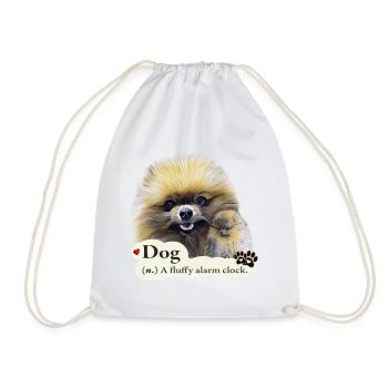 Pomeranian Shirt und Accessoires Zwergspitz - Turnbeutel - Weiß - Vorne