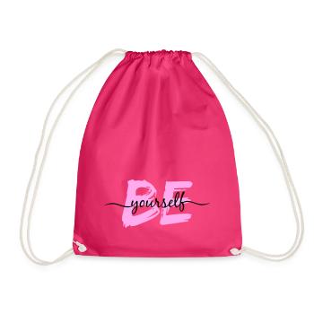 Be yourself! - Drawstring Bag - fuchsia - Front