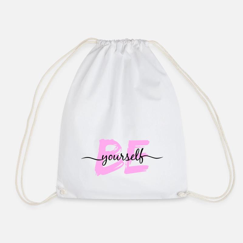 be yourself – sei du selbst! - Turnbeutel - Weiß