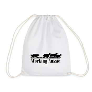 Working Aussie - Turnbeutel - Weiß - Vorne