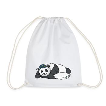 panda - Drawstring Bag - white - Front