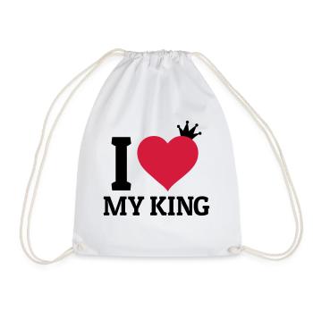 I love my King - Turnbeutel - Weiß - Vorne