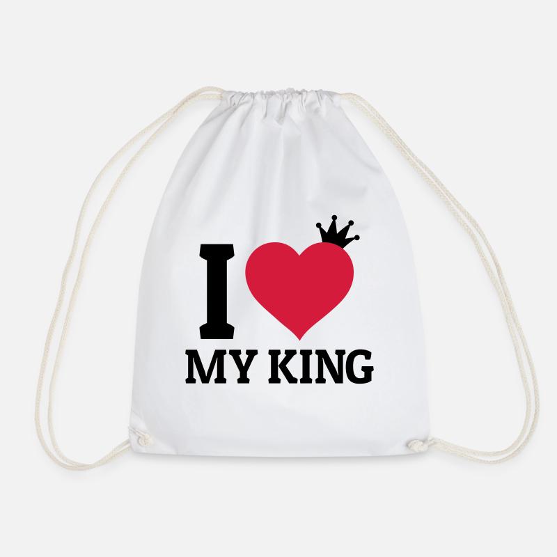 I love my King - Turnbeutel - Weiß