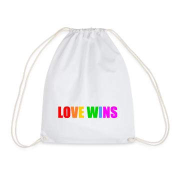 Love wins - Drawstring Bag - white - Front