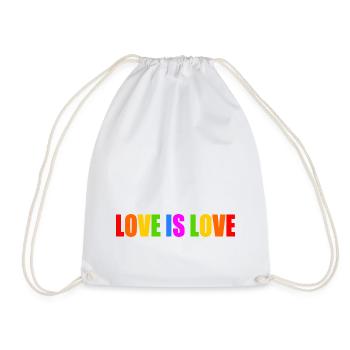 Love is love - Drawstring Bag - white - Front