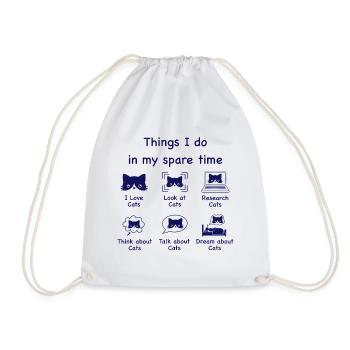 Chats, chats, chats (bleu) - Sac de sport léger - blanc - Devant