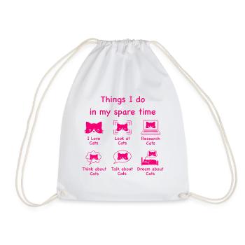 Katzen, Katzen, Katzen (pink) - Turnbeutel - Weiß - Vorne