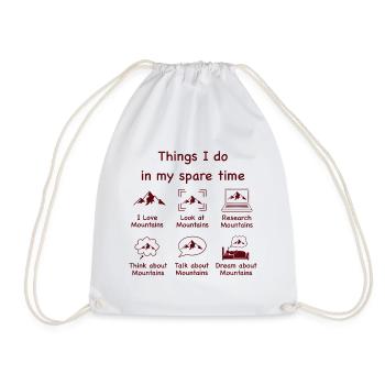 Amoureux de la montagne (marron) - Sac de sport léger - blanc - Devant