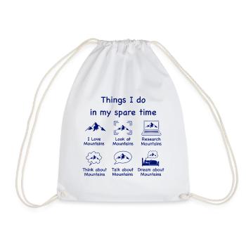 Amoureux de la montagne (bleu) - Sac de sport léger - blanc - Devant