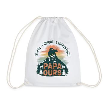 The unique Papa Bear - Drawstring Bag - white - Front