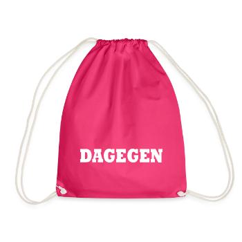 Dagegen - Turnbeutel - Fuchsia - Vorne