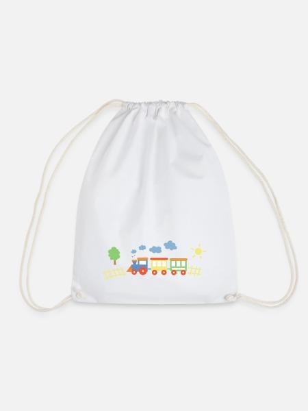 Train avec des wagons - Sac de sport léger - blanc