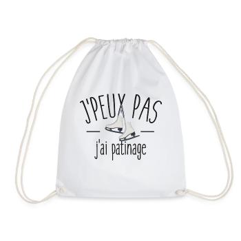 Je peux pas j'ai patinage - Sac de sport léger - blanc - Devant