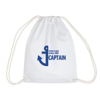 Capitaine vous pouvez m'appeler capitaine voile ancre chemise - Sac de sport léger - blanc - Devant