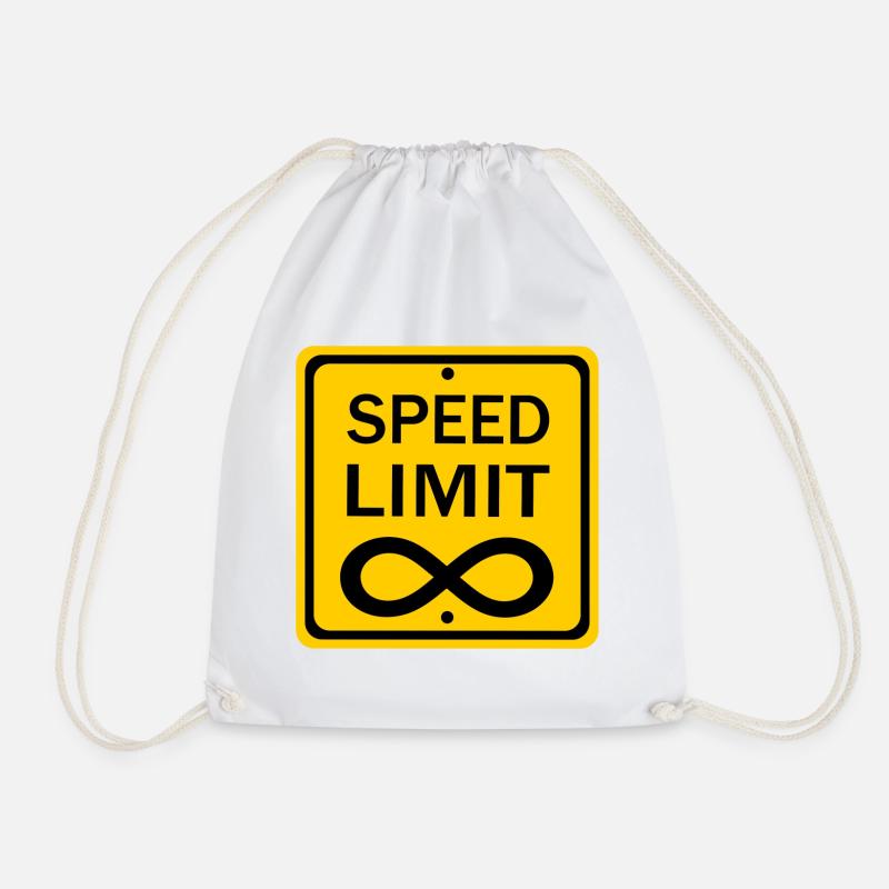 Speed limit - Drawstring Bag - white