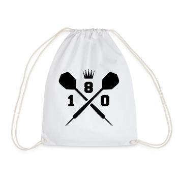 darts dart arrow 180 - Drawstring Bag - white - Front