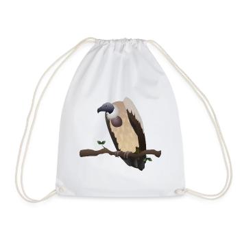 vulture - Drawstring Bag - white - Front