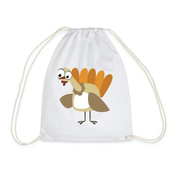 Turkey Gobbler - Drawstring Bag - white - Front