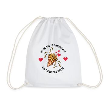 Pour toi, je donnerais ma dernière Frite - Sac de sport léger - blanc - Devant