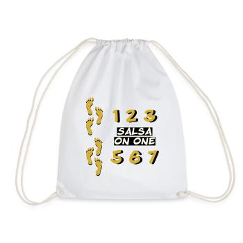 Salsa On One Footprint - Drawstring Bag - white - Front