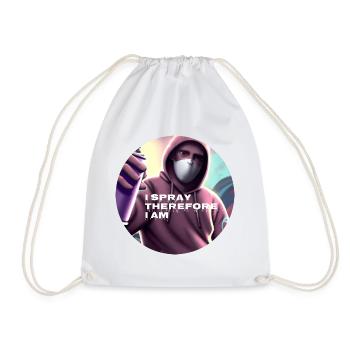 JE PULVÉRISE DONC JE SUIS - Pulvérisateur avec canette - Sac de sport léger - blanc - Devant