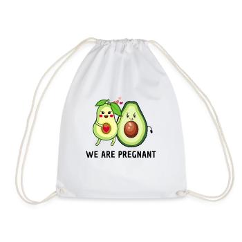 we are pregnant - Avocado Eltern - Turnbeutel - Weiß - Vorne