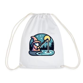 Sorcier lançant un sort de pêche - Jeu de mots amusant - Sac de sport léger - blanc - Devant