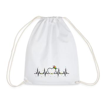 Carnival Confetti Heartbeat - Drawstring Bag - white - Front