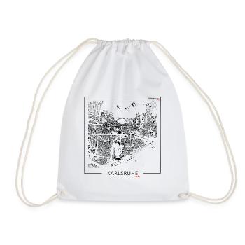 Schwarzplan Karlsruhe Figureground Diagramme carré - Sac de sport léger - blanc - Devant