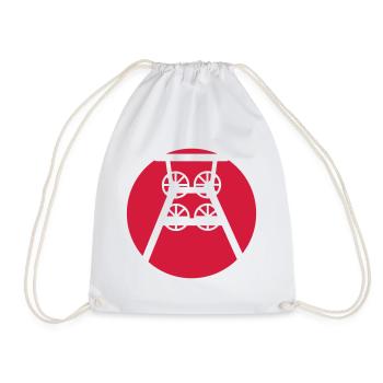 Ruhrpott Colliery Conveyor Tower (v) - Drawstring Bag - white - Front