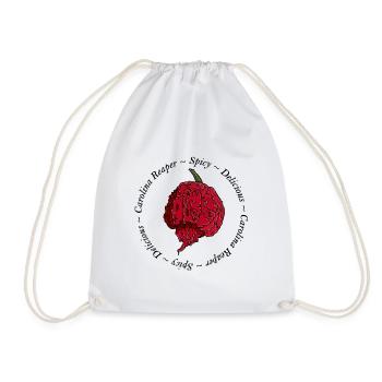 Carolina Reaper Chili Chilli Pepper Spicy Hot - Drawstring Bag - white - Front