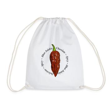 Bhut Jolokia Chocolat Chili Piment Poivre Fantôme - Sac de sport léger - blanc - Devant