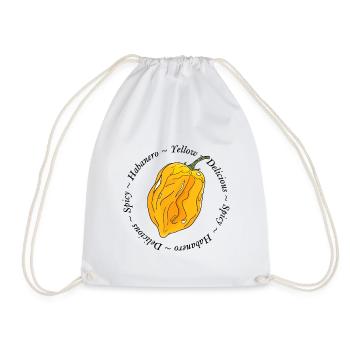 Habanero Yellow Chili Pepper Hot Spicy Yellow - Drawstring Bag - white - Front