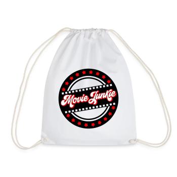 Colors can be changed | Movie Junkie - Drawstring Bag - white - Front