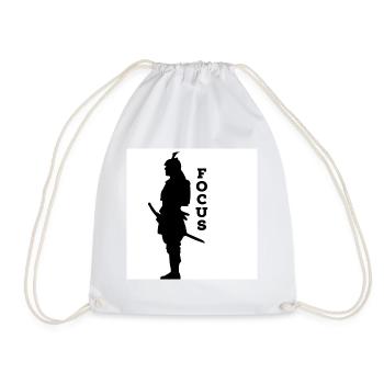 FOKUS design mit Samurai - Turnbeutel - Weiß - Vorne