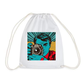 Photographe Pop Art - Sac de sport léger - blanc - Devant