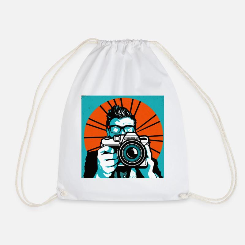 Pop-Art-Fotograf - Turnbeutel - Weiß
