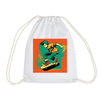 Skater boy - Drawstring Bag - white - Front