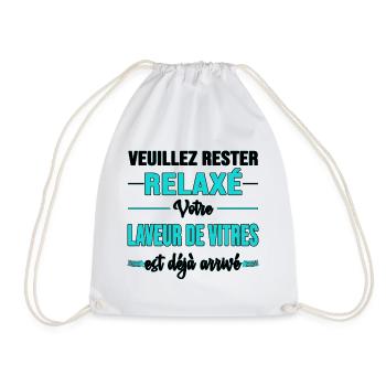 Laveur de vitres Nettoyeur de bâtiment cadeau - Sac de sport léger - blanc - Devant