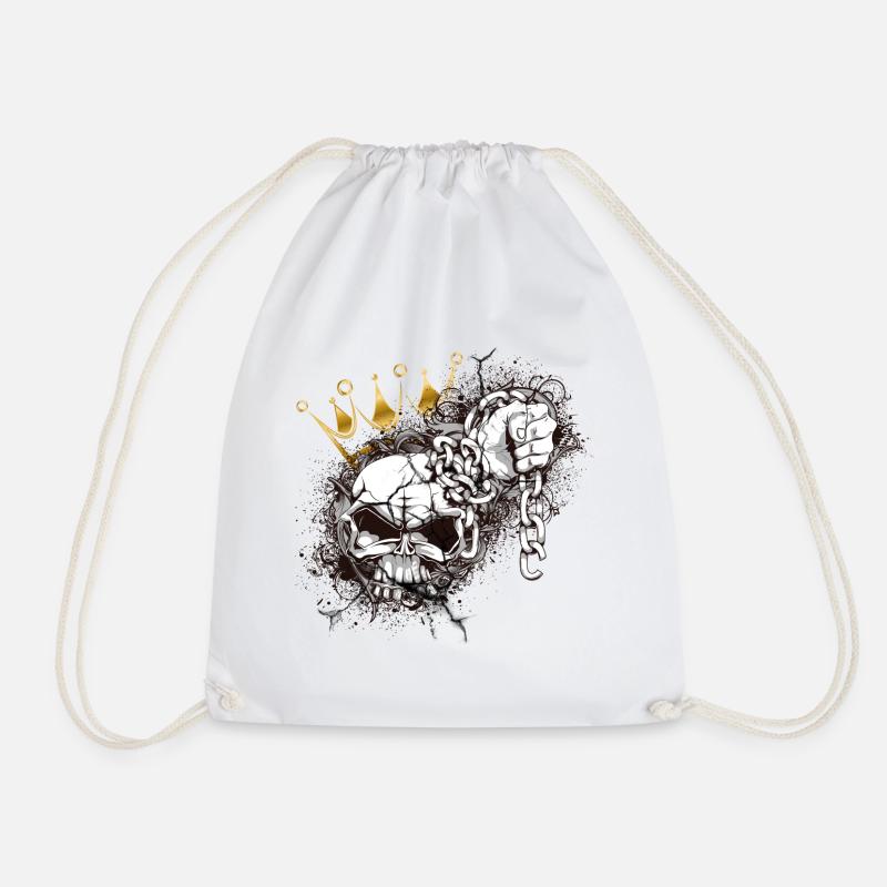 King Crown - Drawstring Bag - white