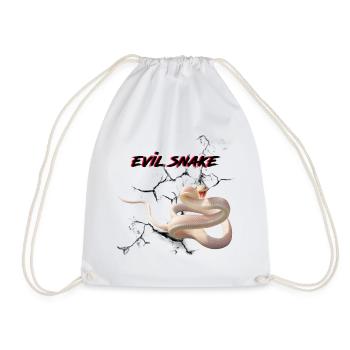 Evil Snake - Drawstring Bag - white - Front