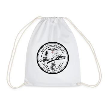 Alpe d'Huez, Road, Bike, Finisher - Drawstring Bag - white - Front