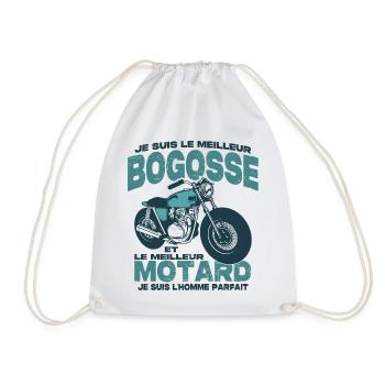 Le meilleur motard et le meilleur bogosse - Sac de sport léger - blanc - Devant