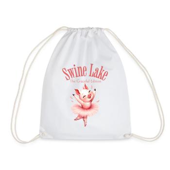 Swine Lake: Ballet Spins Edition - Drawstring Bag - white - Front