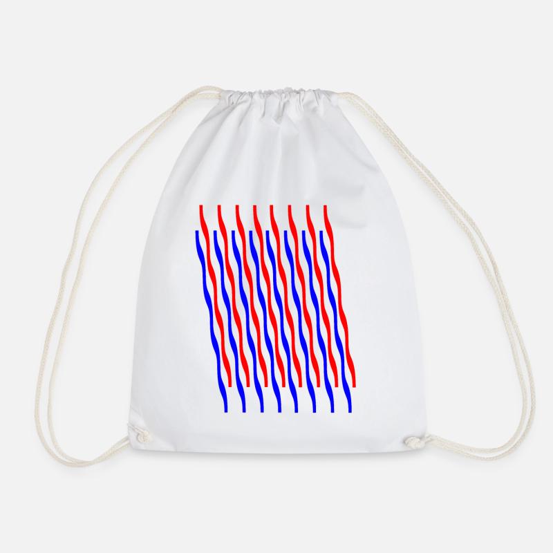 zigzag 2 - Drawstring Bag - white