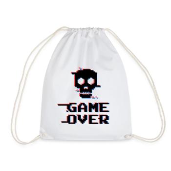 Game Over - Drawstring Bag - white - Front