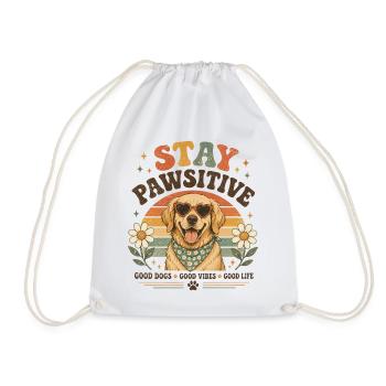 Good Dogs Good Life - Drawstring Bag - white - Front