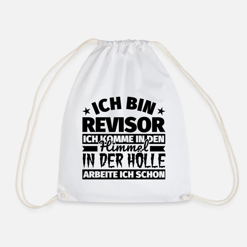 Revisor Geschenk lustig Himmel Hölle - Turnbeutel - Weiß